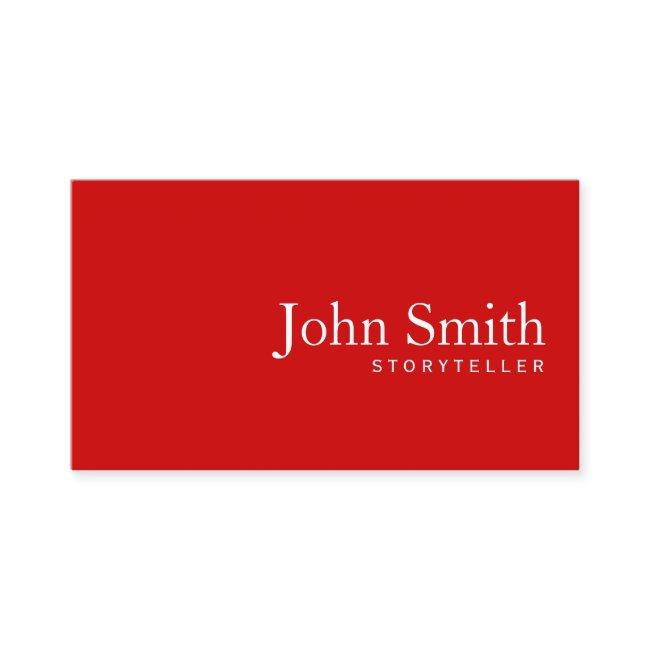 Simple Plain Red Storyteller