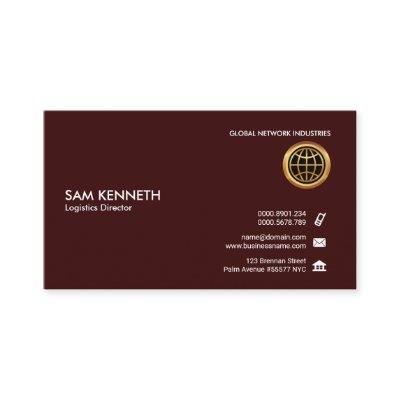 Simple Plain Retro Creative Maroon Logistics