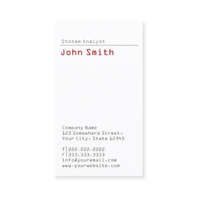 Simple Plain System Analyst