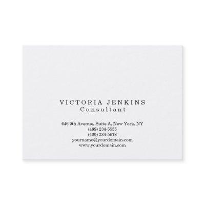Simple Plain Trendy White Professional Creative