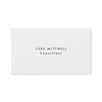 Simple Plain Trendy White Professional Creative