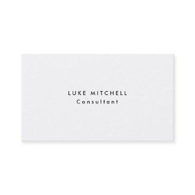 Simple Plain Trendy White Professional Creative