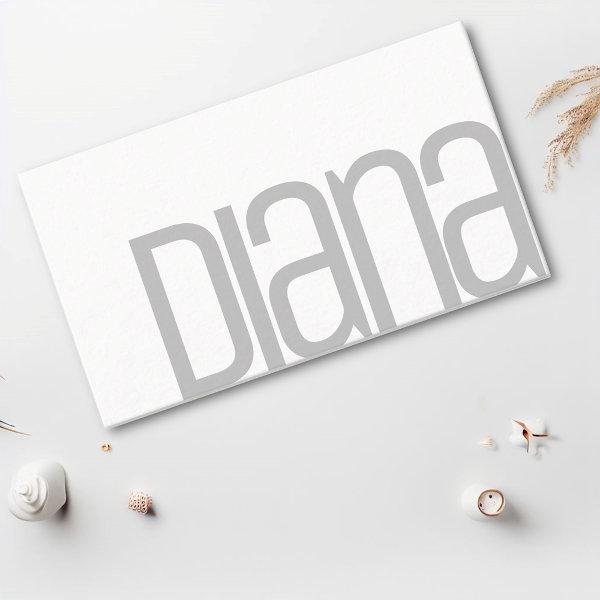 Simple Plain White Gray Minimalist Modern Name