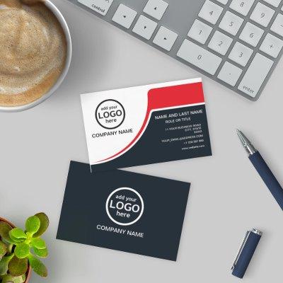 Simple Professional 2 colors add your logo Red