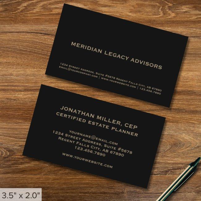 Simple Professional Black