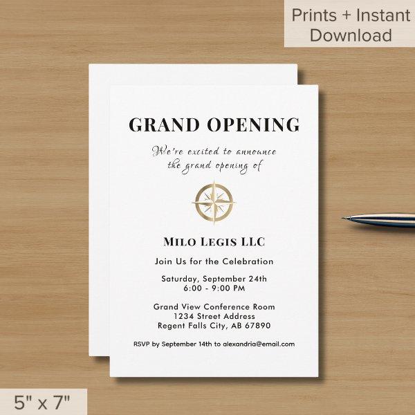 Simple Professional Grand Opening Invitation