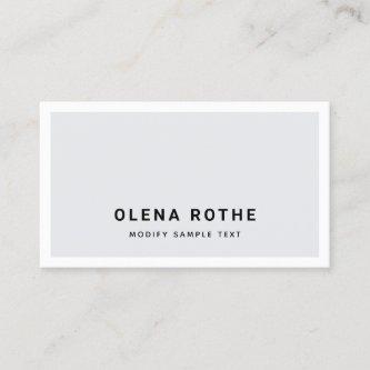 Simple Professional Gray White Boder Calling Card