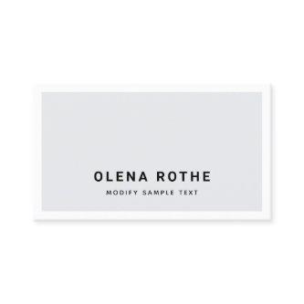 Simple Professional Gray White Boder Calling Card