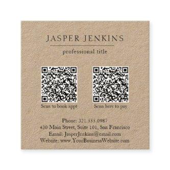 Simple Professional Minimal Modern QR Code Rustic Square