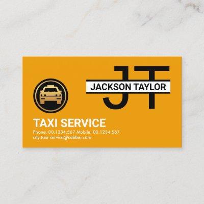 Simple Professional Monogram Yellow Taxi Cab