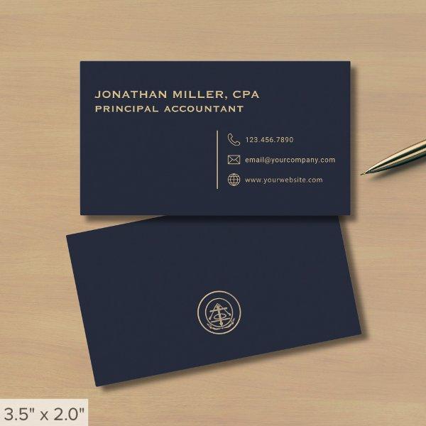 Simple Professional Navy Blue Gold