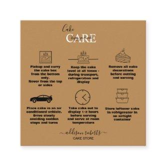 Simple Professional Orange Terracotta  Cake Care   Square