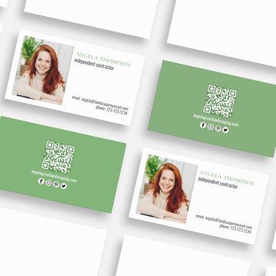 Simple Professional QR Code Photo Green