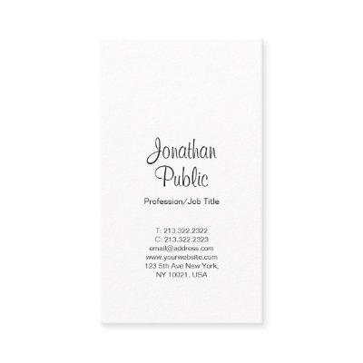 Simple Professional White Elegant Modern Vertical