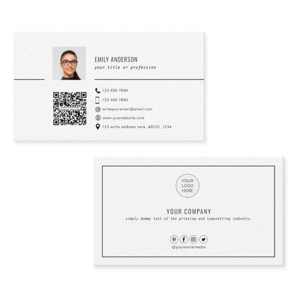 Simple QR code  with photo, clean