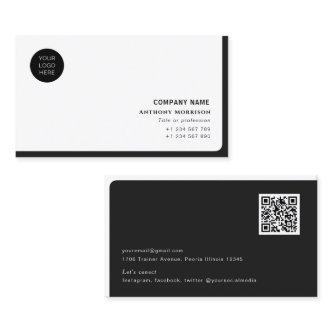 Simple QR code professional company with logo