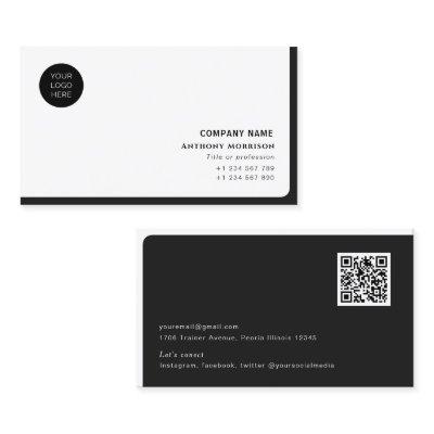 Simple QR code professional company with logo