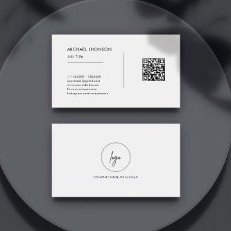 Simple Qr Code Social Media Logo White