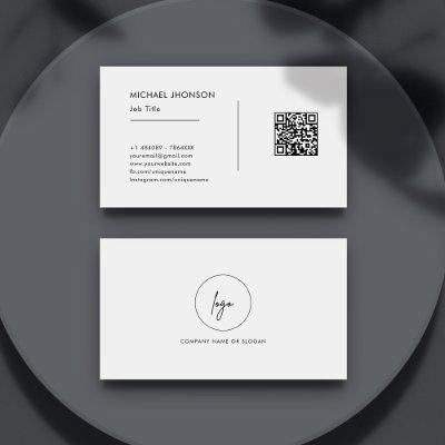 Simple Qr Code Social Media Logo White