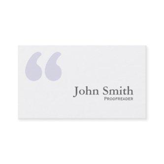 Simple Quotes Proofreading