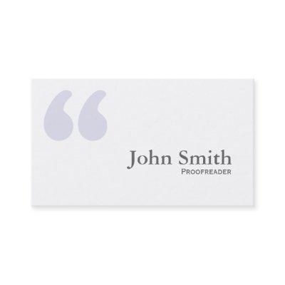 Simple Quotes Proofreading
