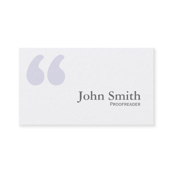 Simple Quotes Proofreading