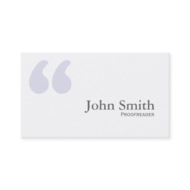 Simple Quotes Proofreading