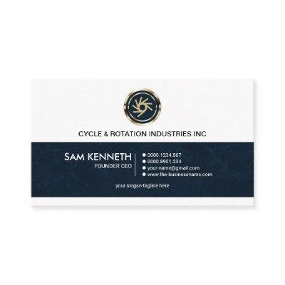 Simple Retro Professional Blue Grunge Founder CEO
