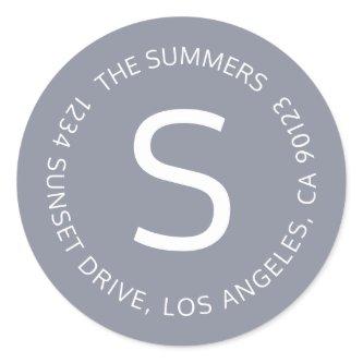 Simple Return Address or Circular Text Message Classic Round Sticker