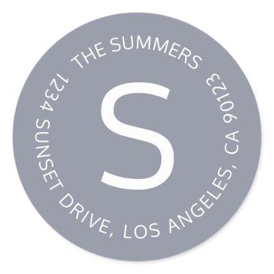 Simple Return Address or Circular Text Message Classic Round Sticker