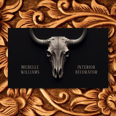 Simple Rustic Cow Skull Southwestern Western