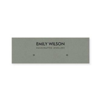 SIMPLE RUSTIC GREY KRAFT STUD EARRING DISPLAY LOGO MINI