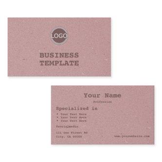 Simple Rustic Minimalist Kraft Paper with Logo