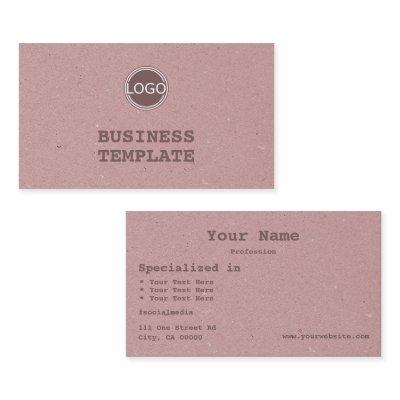 Simple Rustic Minimalist Kraft Paper with Logo