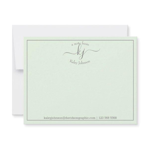 Simple Sage Script From The Desk Of Note Card