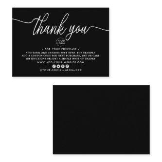 Simple Script Business Thank You Enclosure Card