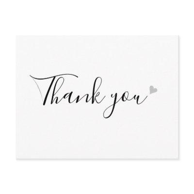 Simple Script Business Thank You Postcard