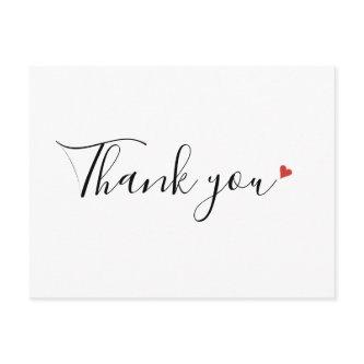 Simple Script Business Thank You Postcard