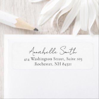 Simple Script Classic Elegant Return Address Label