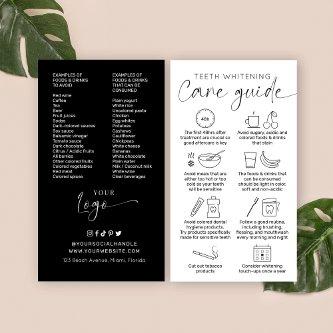 Simple Script Logo Teeth Whitening Aftercare Guide