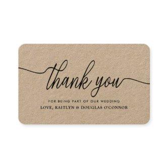 Simple Script Wedding Thank You Cards