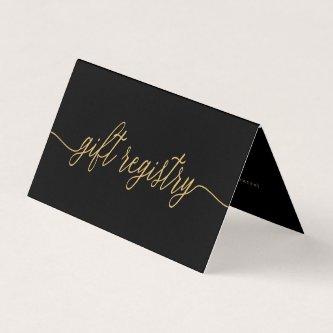 Simple Script With Photo Gift Registry Card