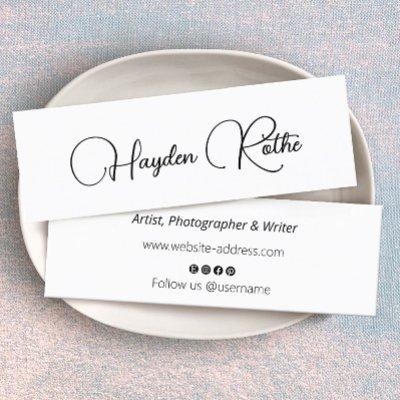 Simple Signature Script Black and White  Business  Mini
