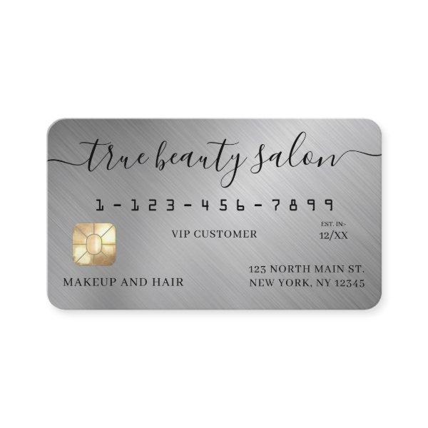 Simple Silver Signature Script Credit Card