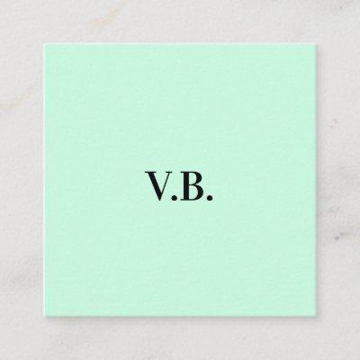 Simple solid color add name text monogram square