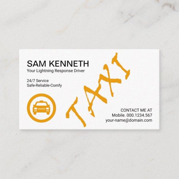 Simple Soothing Stylish Yellow Taxi Driver