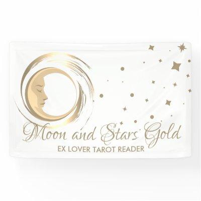 Simple Spiritual Future Tarot Reader Stars Moon Banner