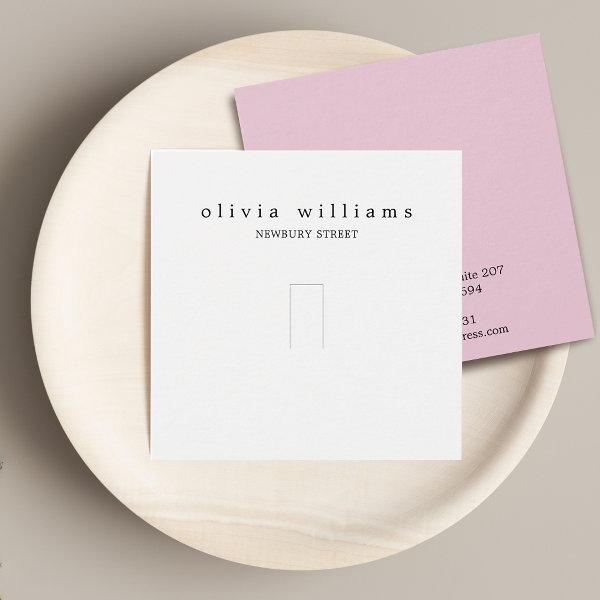 Simple Square Pink Ring Jewelry Display Card
