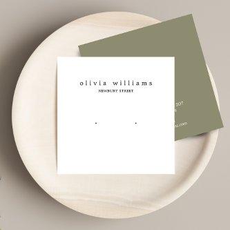 Simple Square Stud Earring Display Card