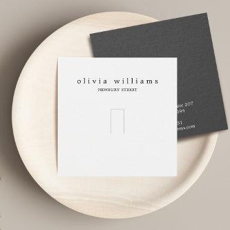 Simple Square White Ring Jewelry Display Card